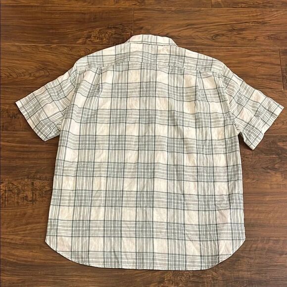 Vince Gray and White Plaid Casual Shirt Sz. Large - Picture 4 of 7
